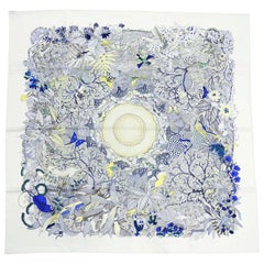 Hermes Au Coeur de la Vie Silk Twill 90cm Scarf in Box