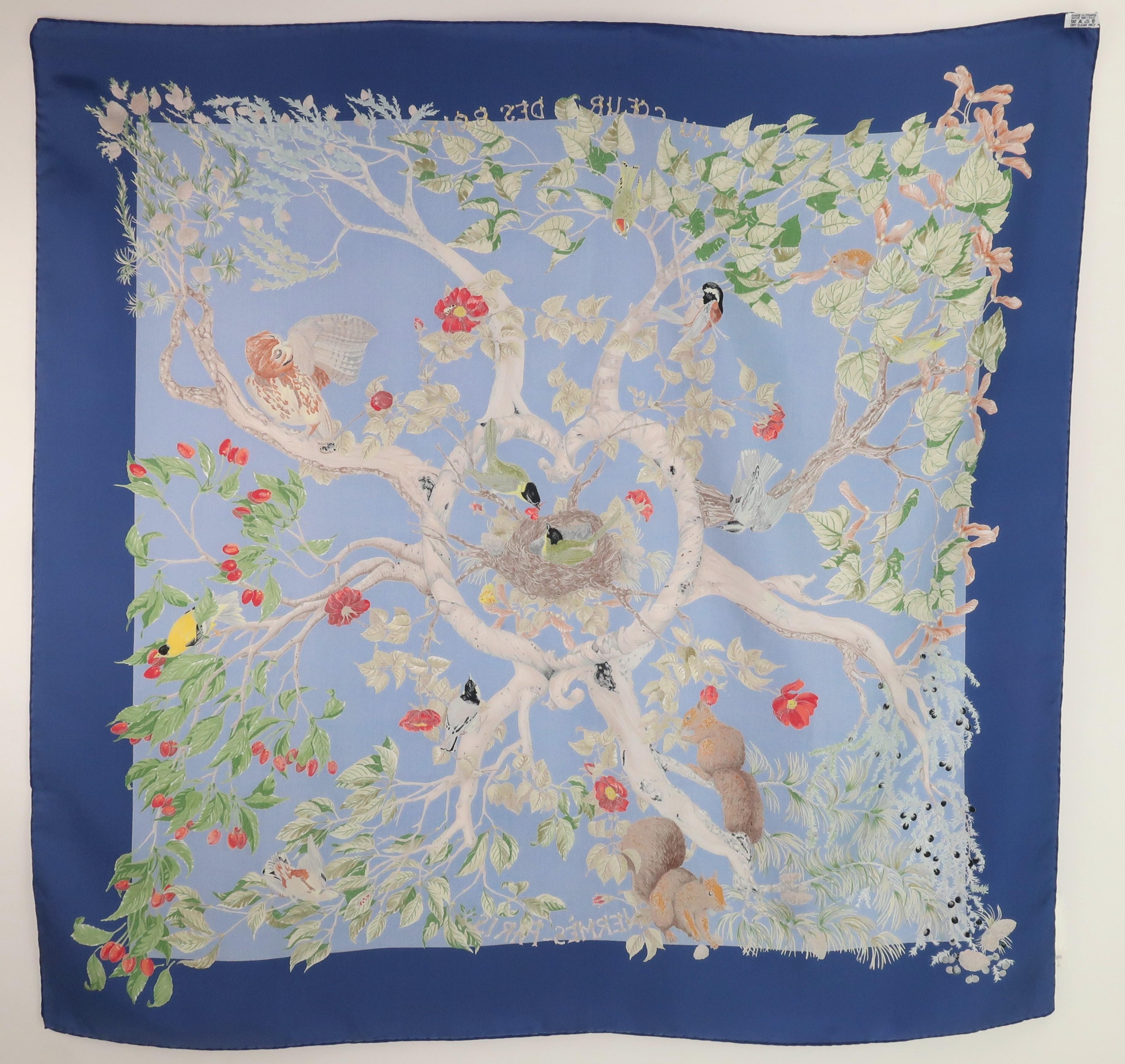 Hermes 'Au Coeur Des Bois' Silk Scarf, 1990's 6