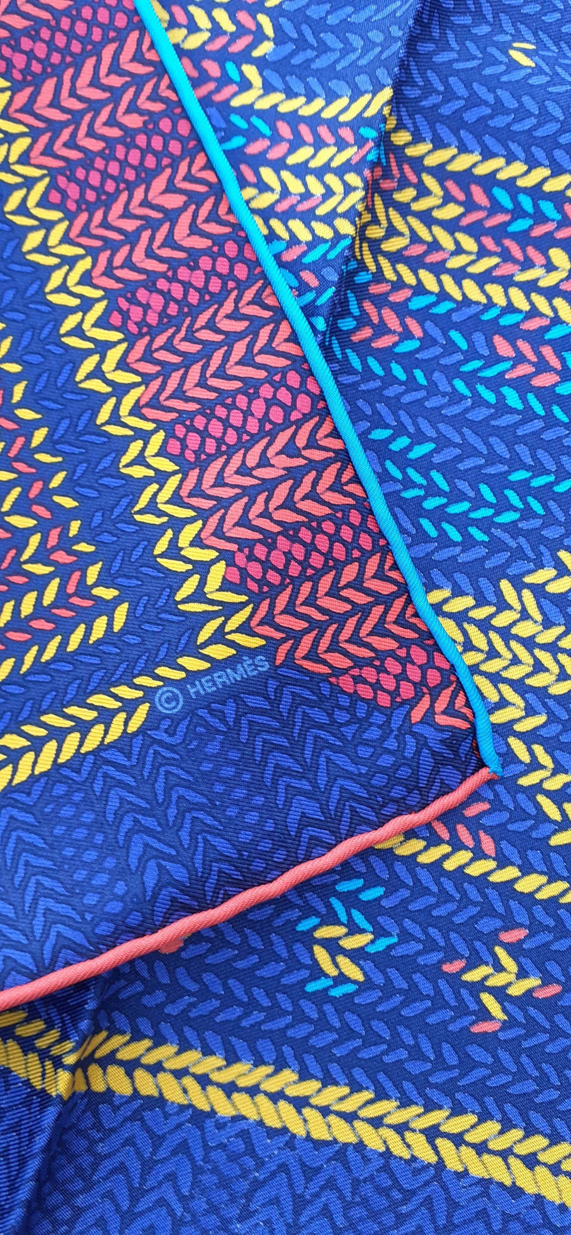 Hermès Au Coin Du Feu Silk Scarf Dimitri Rybaltchenko 90 cm For Sale 5
