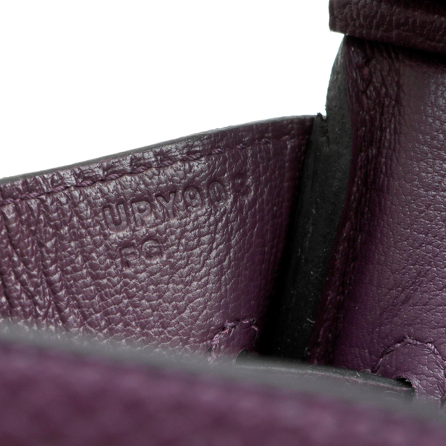Hermès Aubergine Togo Leather 30 cm Birkin Bag 2022 For Sale 1