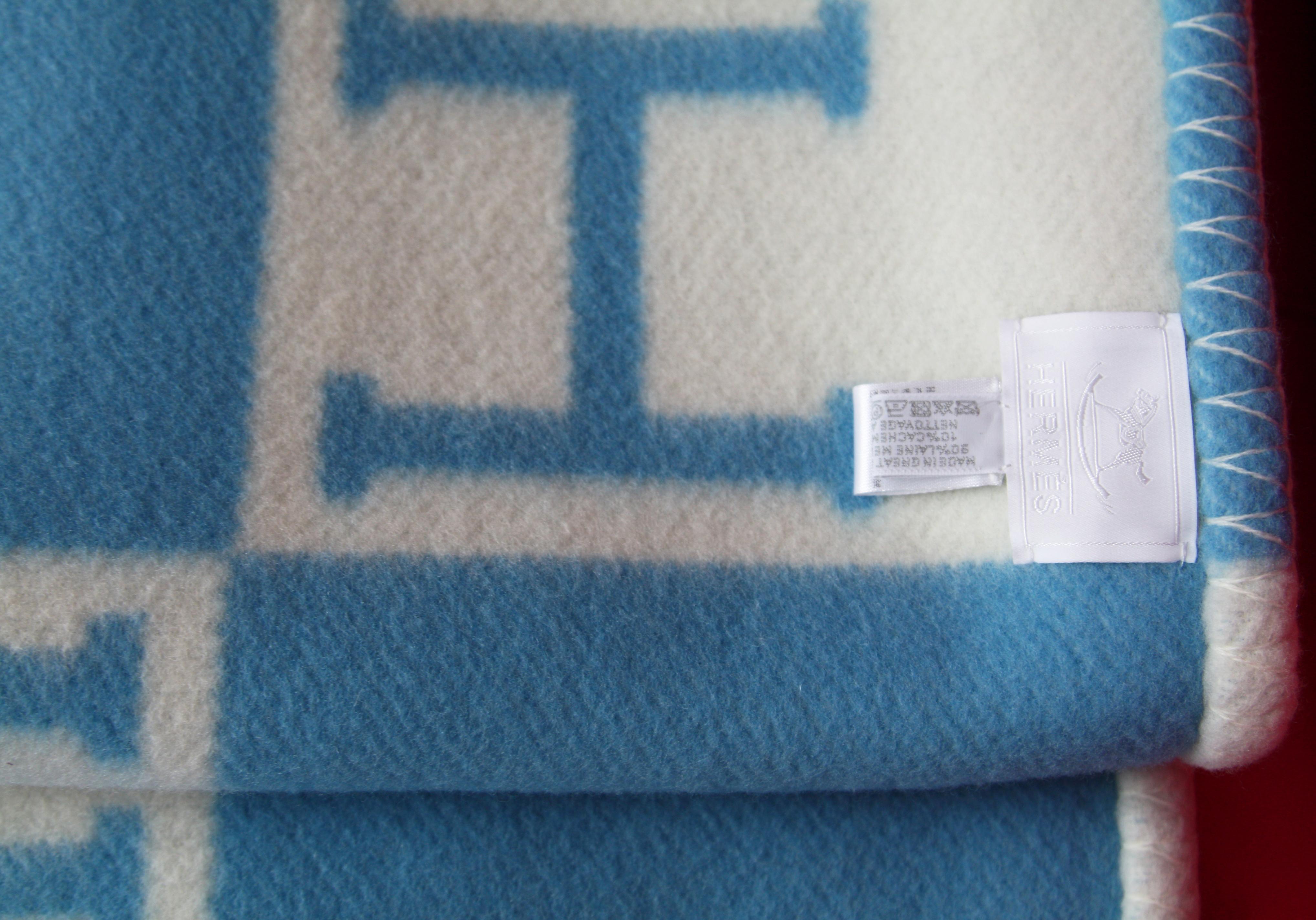 Hermès Avalon baby blanket (Blau)