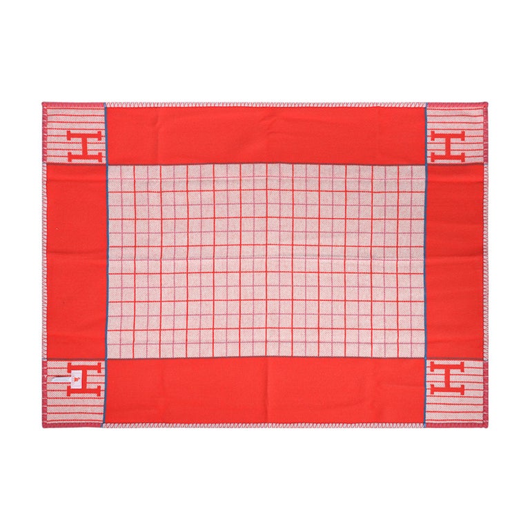 Hermes Avalon PassePasse Baby Blanket Pink / Orange / Blue New For