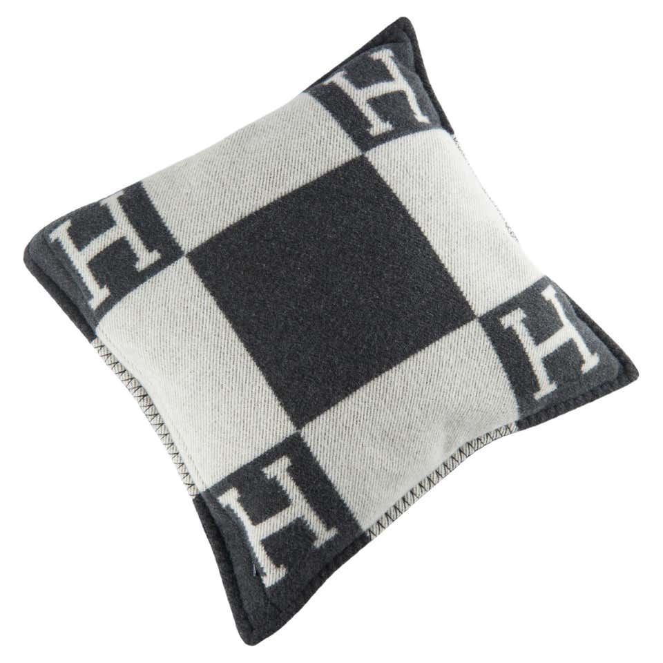Sold at Auction: Hermès: Two Écru and Gris Foncé Avalon Pillows c.2024 Sold at Auction: Hermès: Two Écru and Gris Foncé Avalon Pillows c.2024