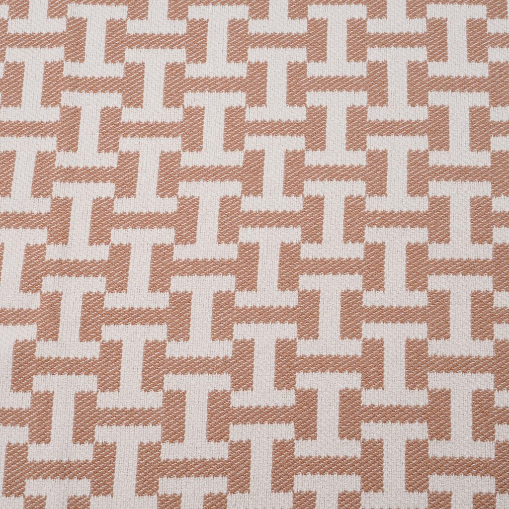 Brown Hermes Avalon Terre D'H Blanket Corail Hand Woven Cashmere New