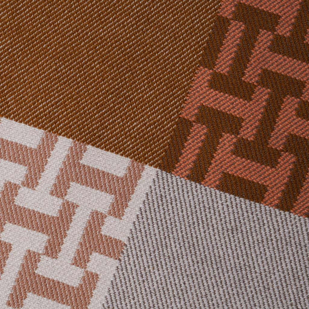Hermes Avalon Terre D'H Blanket Corail Hand Woven Cashmere New wBox 3