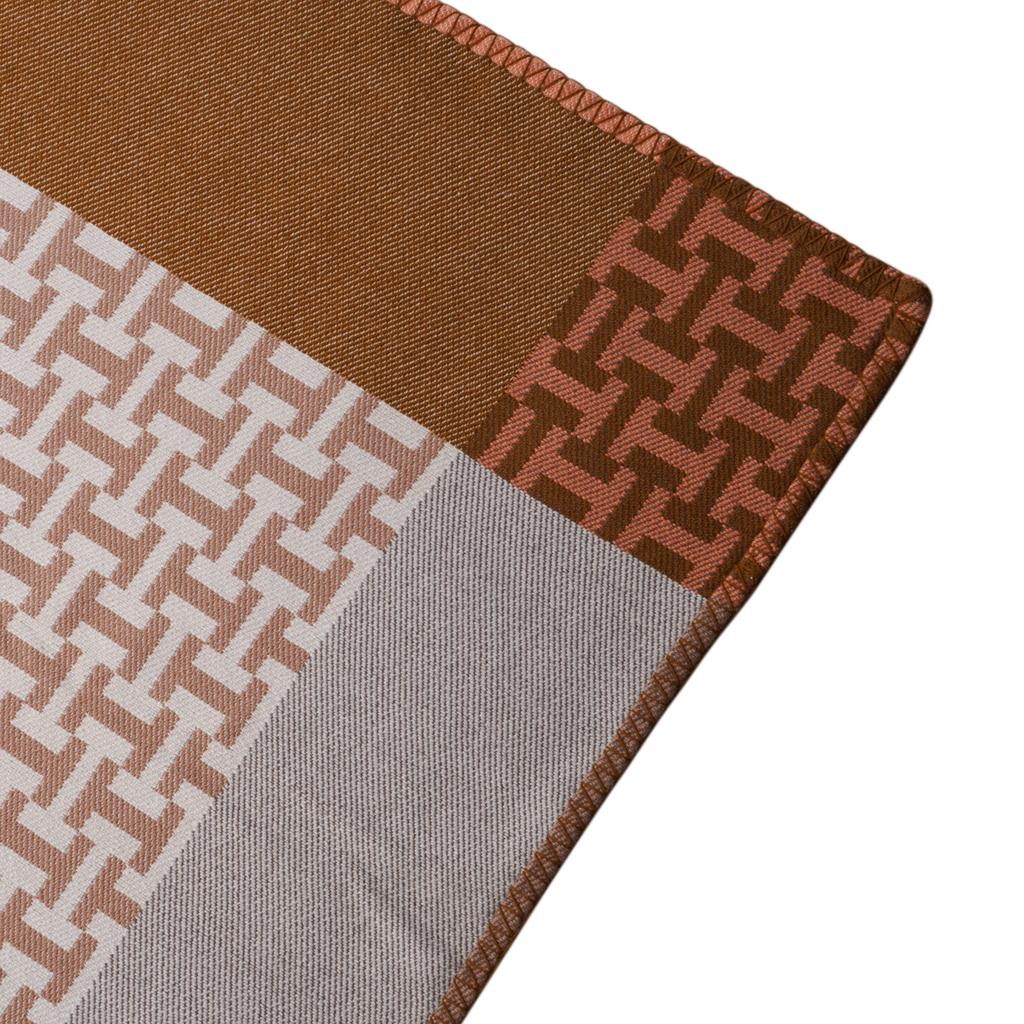 Hermes Avalon Terre D'H Blanket Corail Hand Woven Cashmere New wBox 2