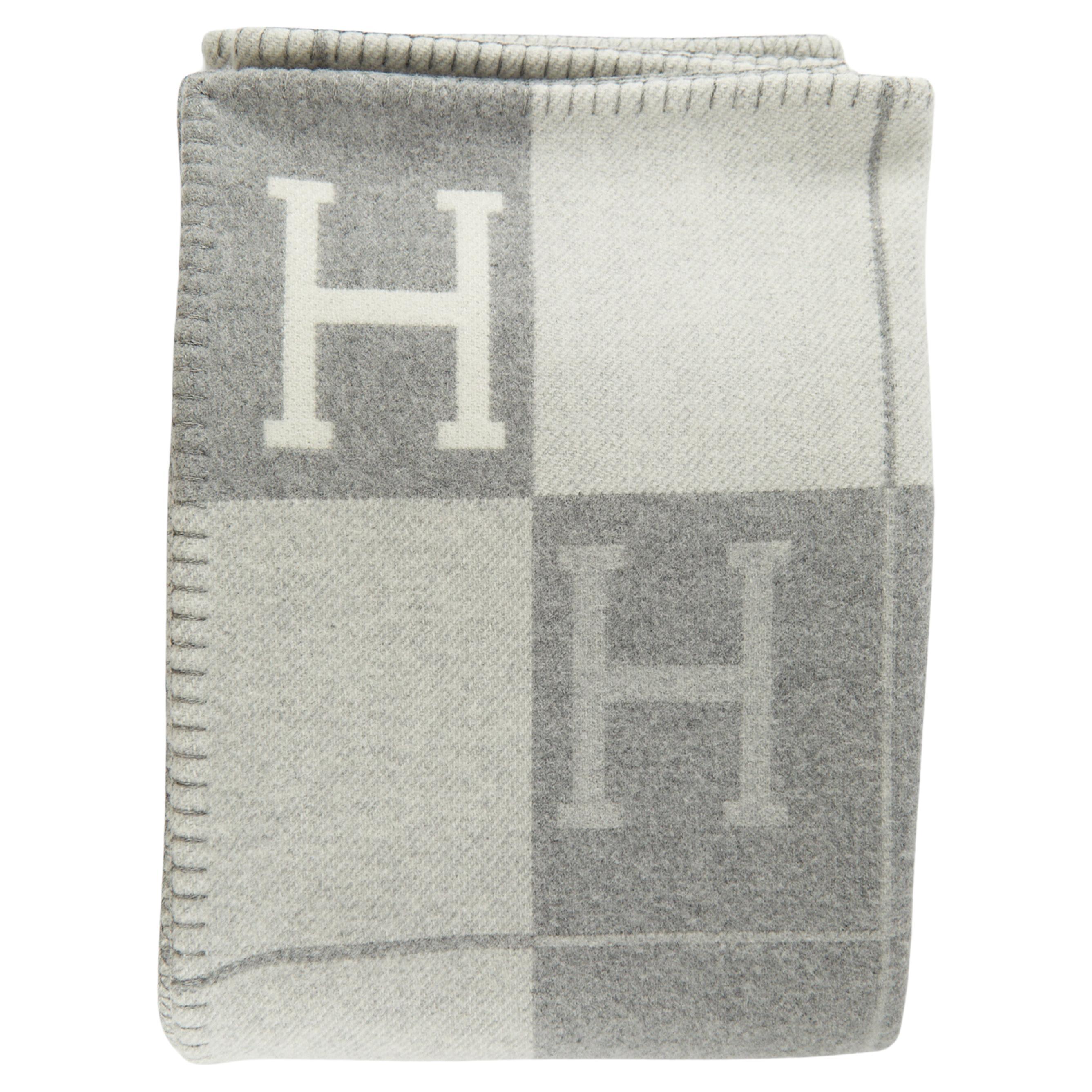 Hermes Green and Grey Wool Avalon Blanket at 1stDibs | green hermes ...