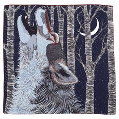 Hermès AWOOOOO Wolf Cashmere Silk Scarf Shawl Shirley Special Edition