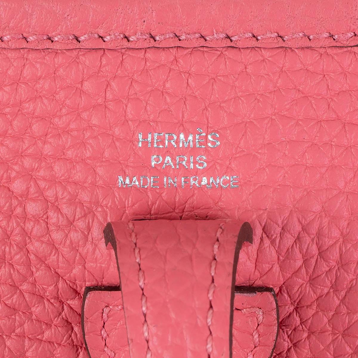 HERMES Azalee pink Clemence leather & Pivoine EVELYNE 16 TPM Crossbody Bag For Sale 1