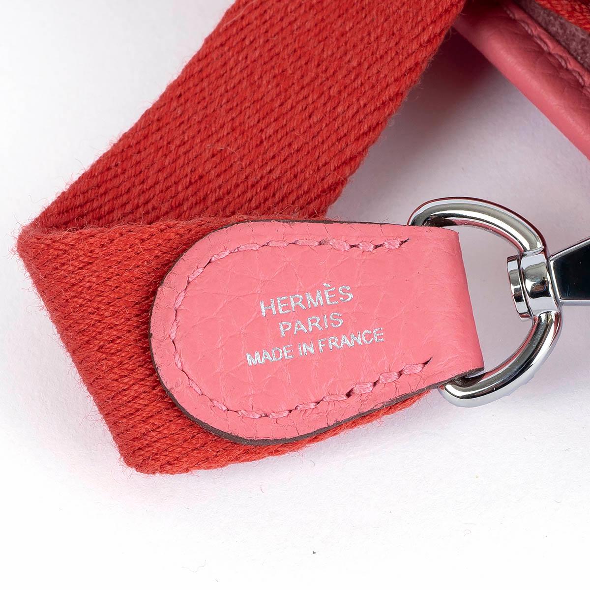 HERMES Azalee pink Clemence leather & Pivoine EVELYNE 16 TPM Crossbody Bag For Sale 2
