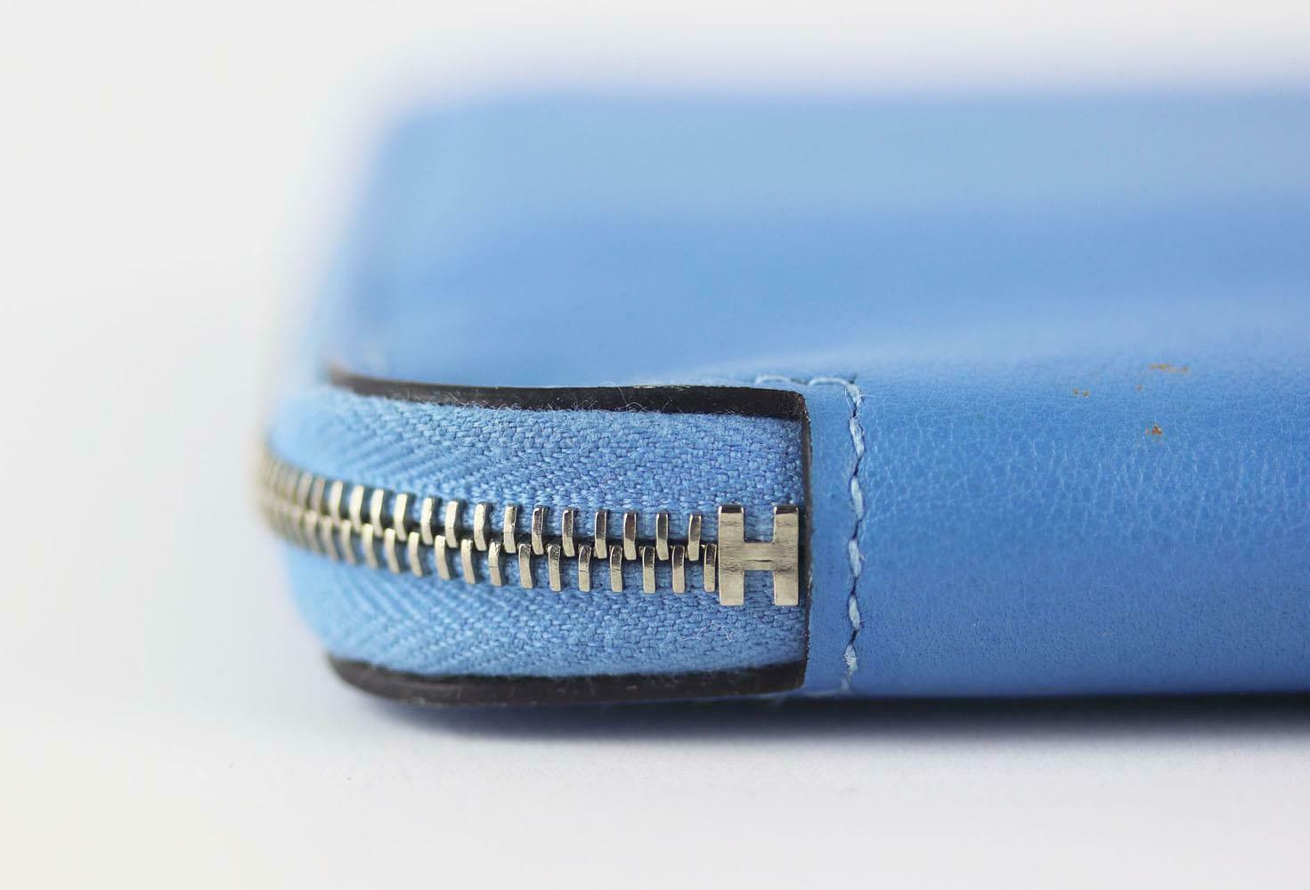 Hermès Azap GM Zipped Classic Togo Calfskin Leather Wallet For Sale 5