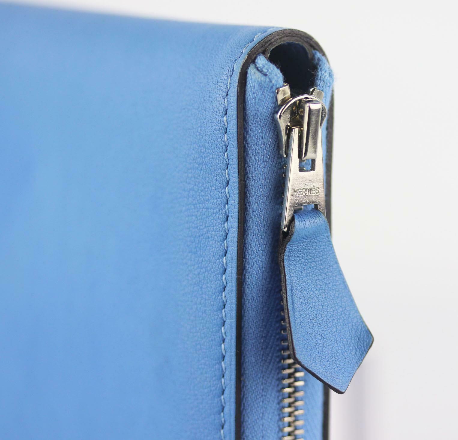 Hermès Azap GM Zipped Classic Togo Calfskin Leather Wallet For Sale 6