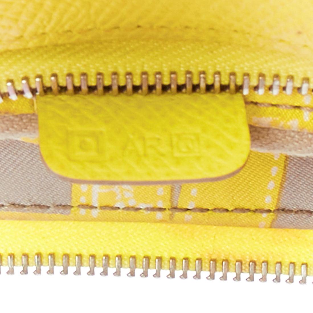 HERMES Azap Jaune Citron yellow epsom leather classique long wallet in vendita 4