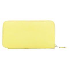 HERMES Azap Jaune Citron yellow epsom leather classique long wallet