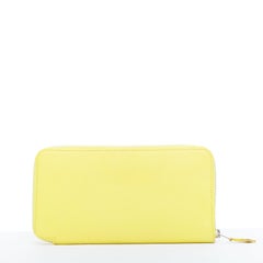 HERMES Azap Jaune Citron yellow epsom leather classique long wallet