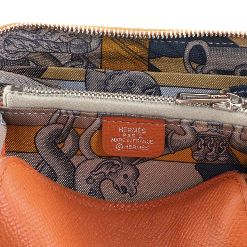 Women's Hermes Azap Zip Around Wallet Silk'in Epsom Compact