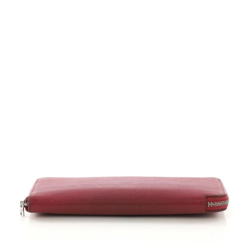 Hermes Azap Zip Around Wallet Silk'in Epsom Long In Fair Condition In NY, NY