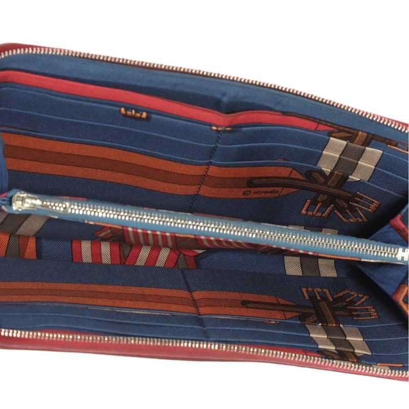 Women's Hermes Azap Zip Around Wallet Silk'in Epsom Long