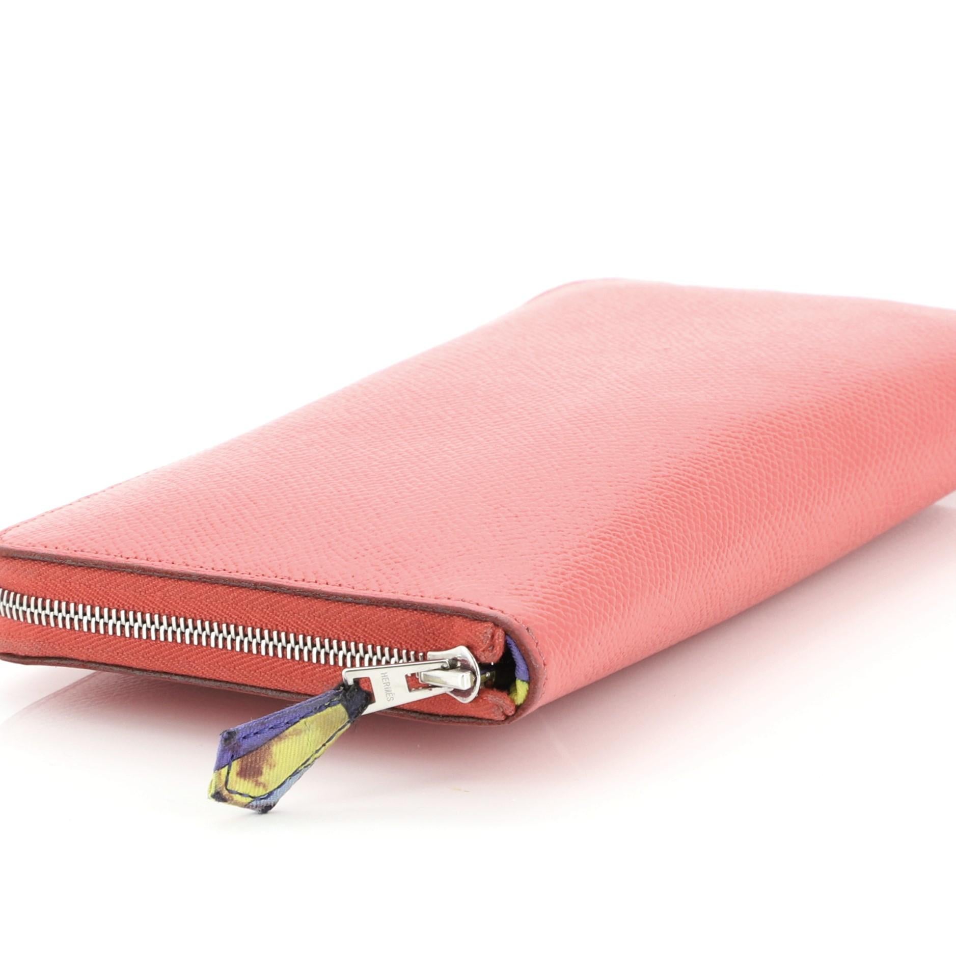 Hermes Azap Zip Around Wallet Silk'in Epsom Long 1