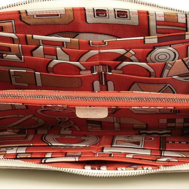 Hermes Azap Zip Around Wallet Silk'in Epsom Long at 1stdibs