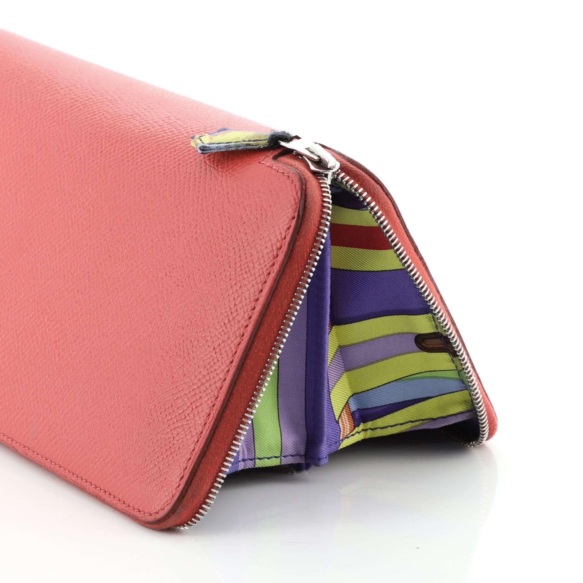 Hermes Azap Zip Around Wallet Silk'in Epsom Long 2