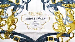 Hermes Baby Blue "Brides de Gala" Print Silk Scarf