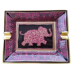 Hermès Baby Elephant Cigar Ashtray Change Tray Porcelain Gold