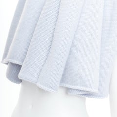 Hermès BABY H102986M Adada 100% cashmere Bleu Glacier knitted baby blanket scarf