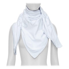 Coperta HERMES Baby in cotone azzurro con stampa di cavalli e bordi bianchi 115 cm