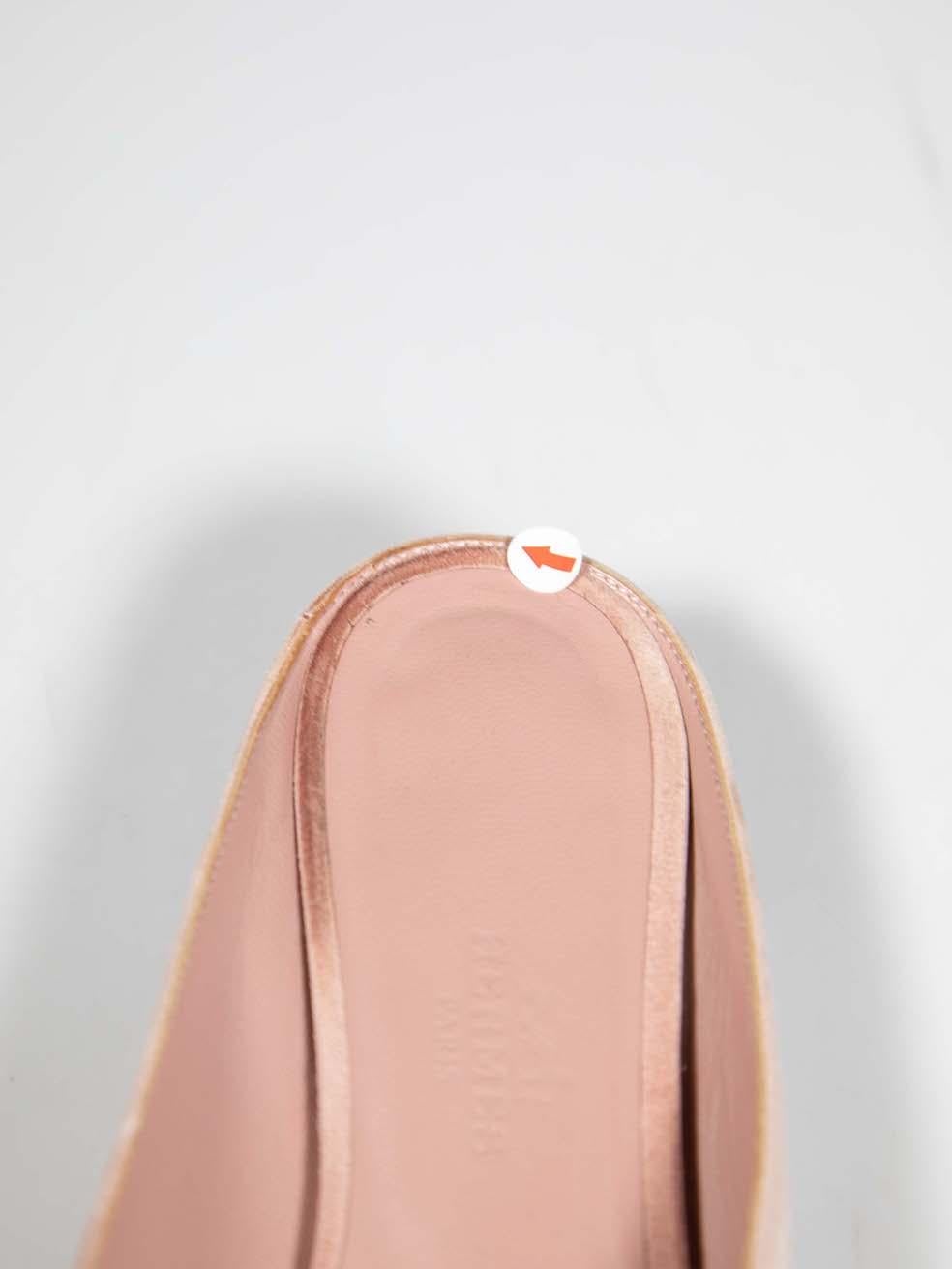 Hermès Baby Pink Suede Roxane Mules Size IT 35 For Sale 2
