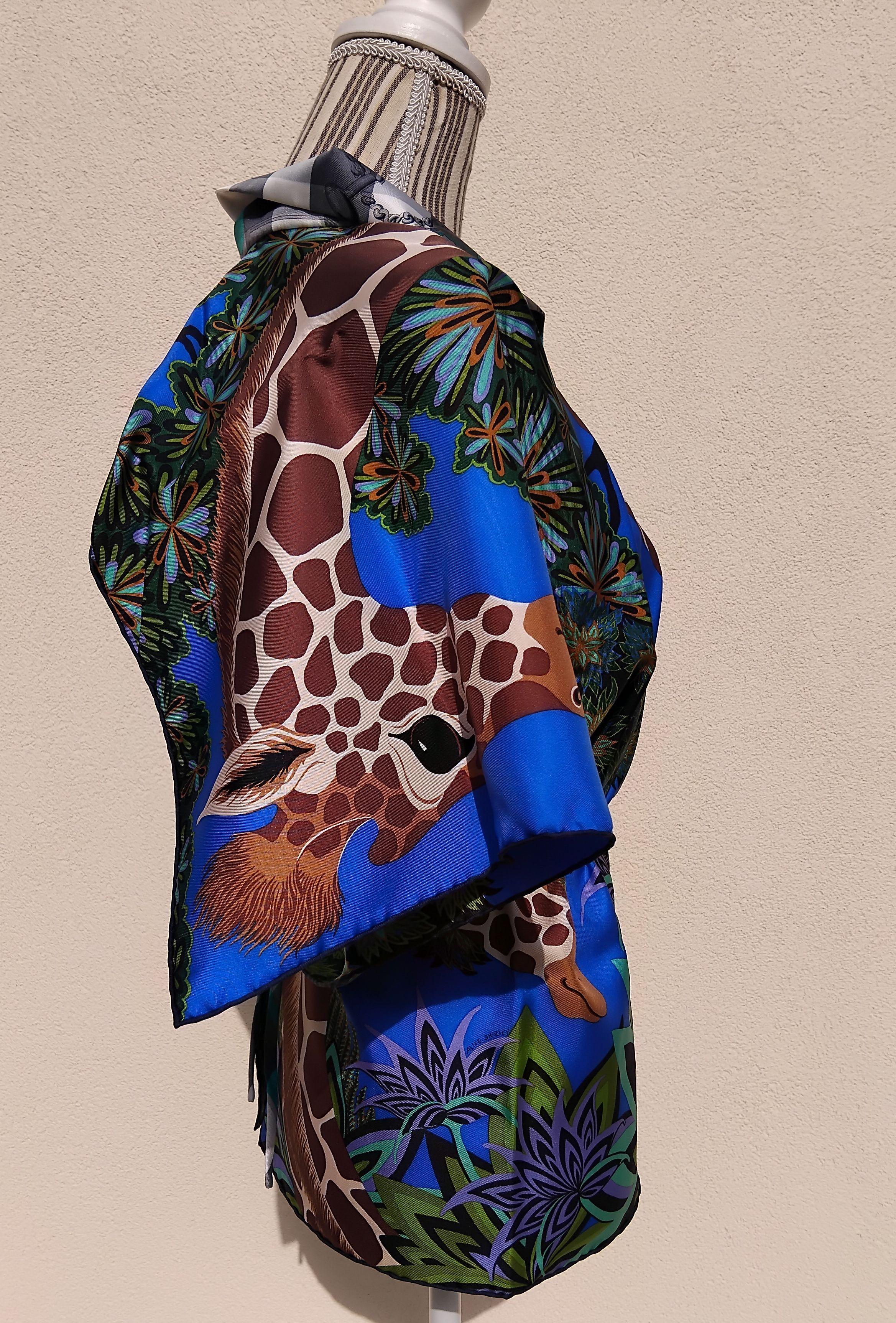 Blusa túnica sin espalda Hermès Las Tres Gracias Alice Shirley Jirafas Seda en venta 1