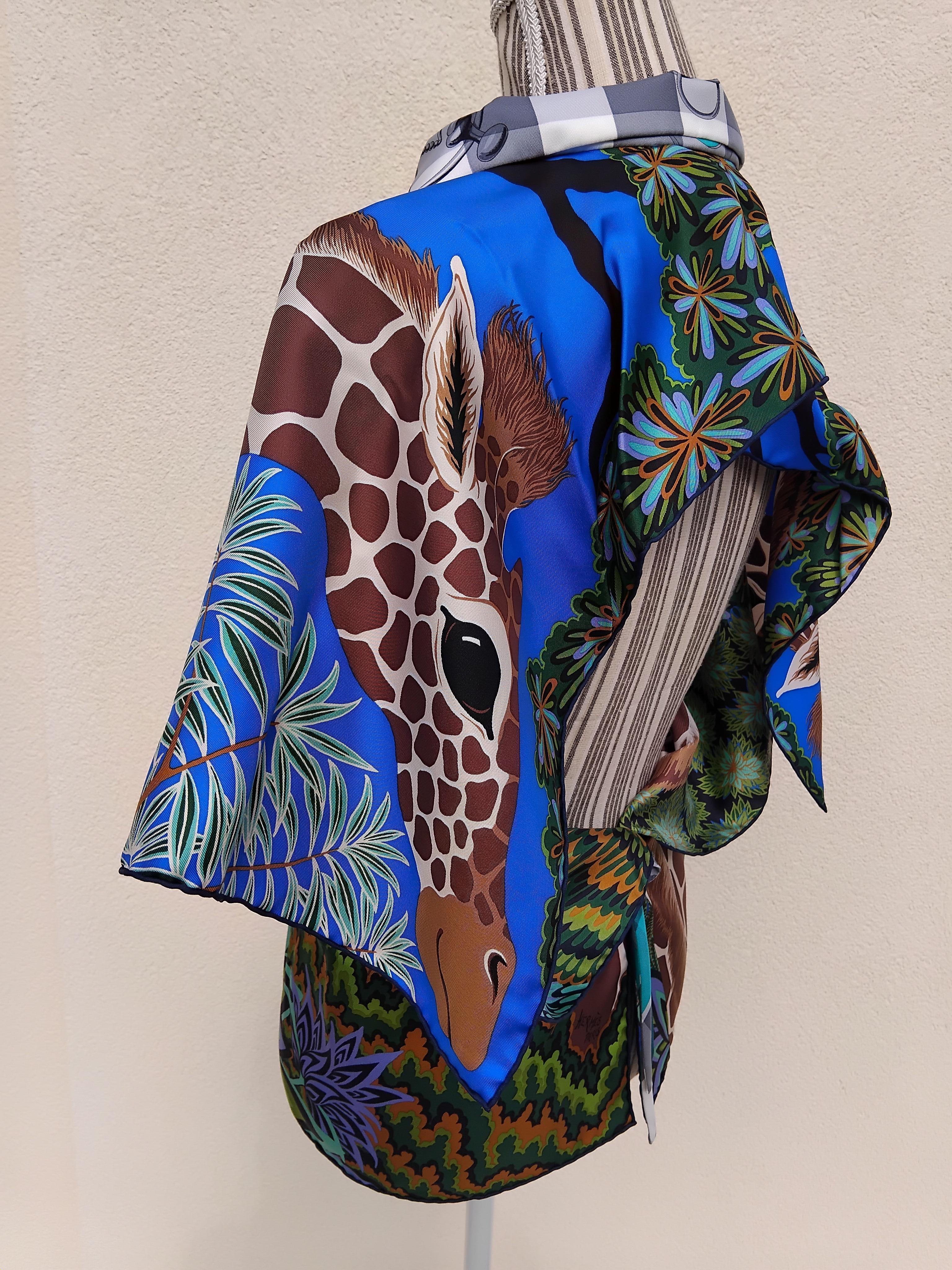 Blusa túnica sin espalda Hermès Las Tres Gracias Alice Shirley Jirafas Seda en venta 3