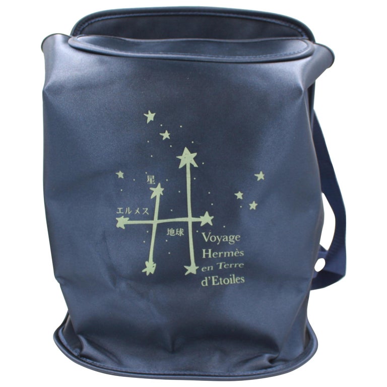 Hermès backpack in dark blue nylon. For Sale at 1stDibs