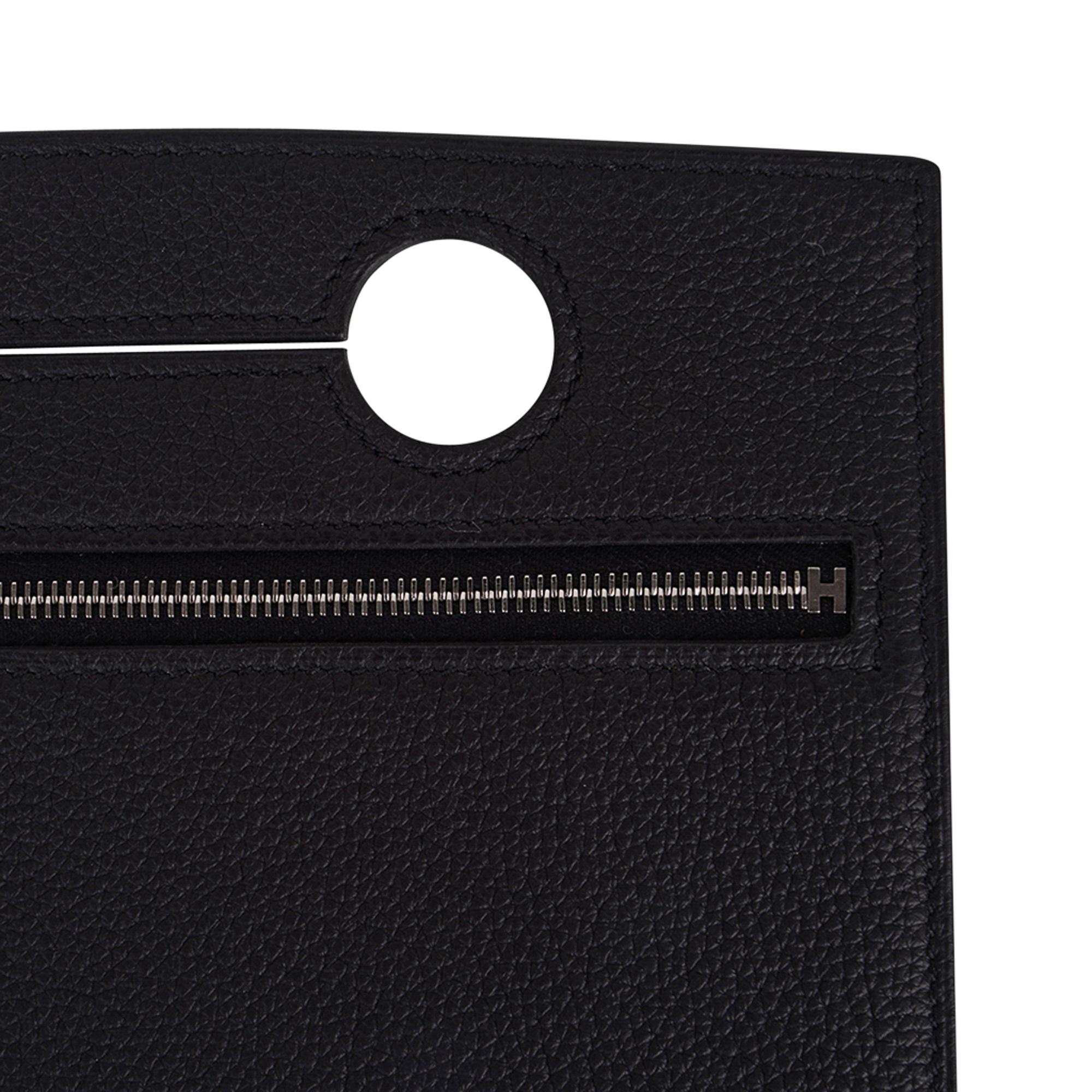 Hermes Backpocket Pochette 35 Staccabile Nero Togo Palladium Hardware Nuovo In condizioni Nuovo a Miami, FL