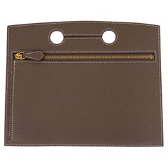 Hermes Marsupio 25 Staccabile Etoupe Hardware Oro Pelle Togo