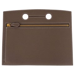 Hermes Backpocket Pouch 25 Detachable Etoupe Gold Hardware Togo Leather