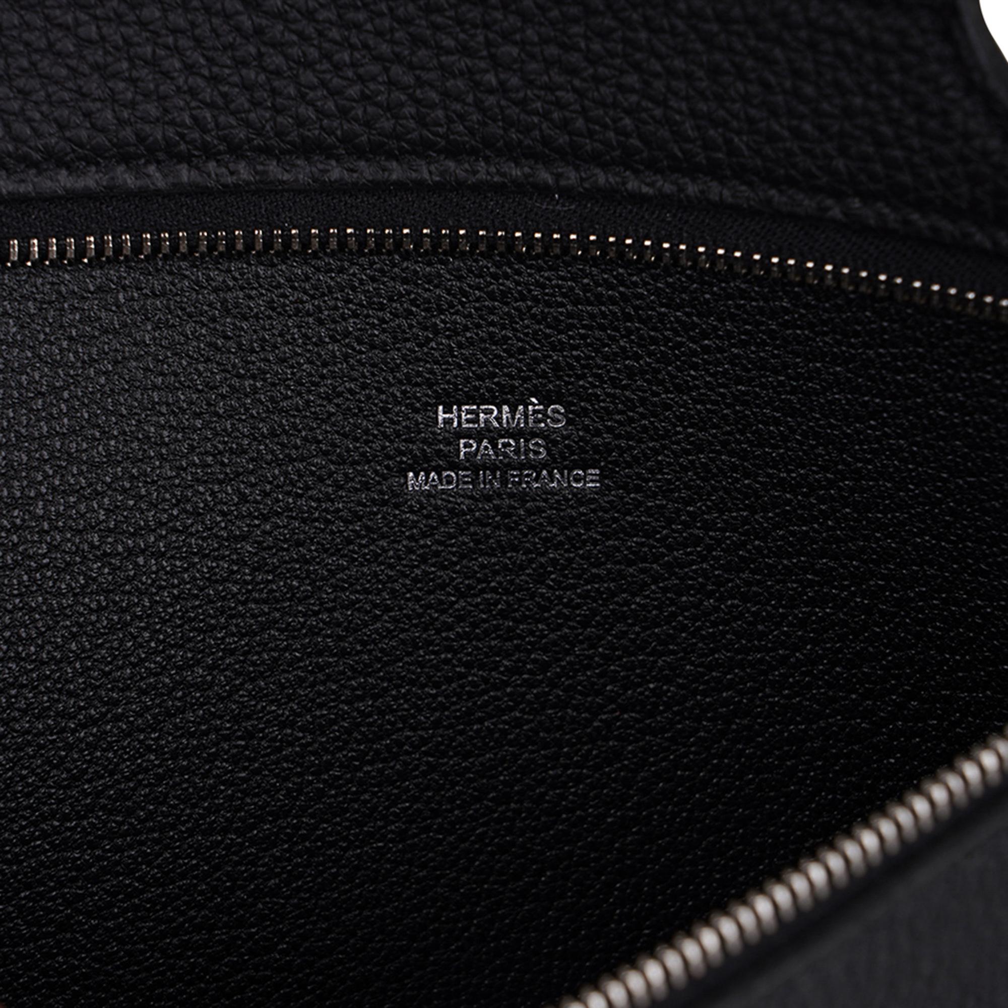 Hermes Backpocket Pouch 30 Detachable Black Togo Palladium Hardware New For Sale 1