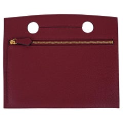Hermes Backpocket Pouch 30 Detachable Rouge Grenat Togo Gold Hardware