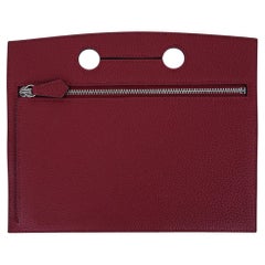 Hermes Backpocket Pouch 25 Detachable Rouge Grenat Togo Palladium Hardware