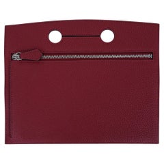 Hermes Backpocket Pouch 25 Detachable Rouge Grenat Togo Palladium Hardware
