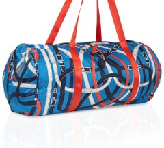 Hermes Airsilk Duffle Bag Cavalcadour 50 Blue Silk Limited Edition New
