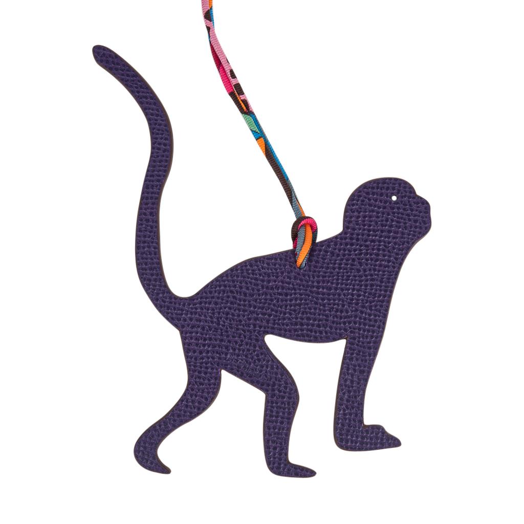Guaranteed authentic coveted Hermes Petit h Bi-Color Monkey bag charm.
This whimsical charm comes in Raisin and Bleu and will add a delightful touch to a myriad of your bags!
This iconic Hermes accessory can be worn in a myriad of ways to add a