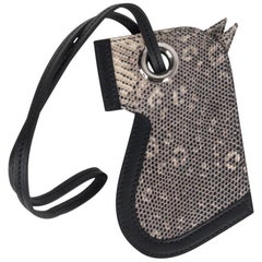 Hermes Bag Charm Ombre Lizard Camail Key Ring new