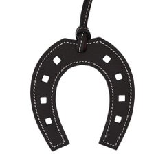 Hermes Bag Charm Paddock Fer a Cheval Horse Shoe Black / Brown New w/ Box