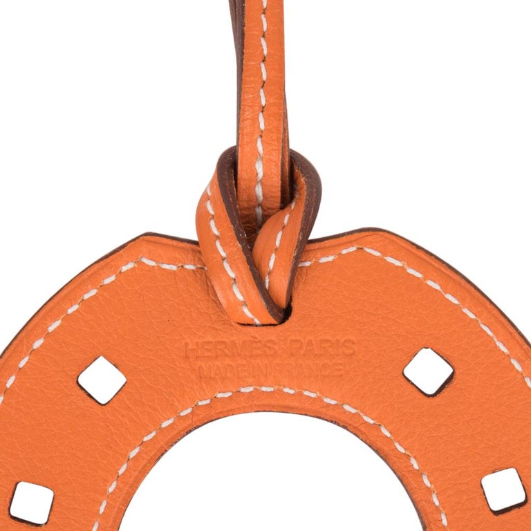 Paddock cheval leather bag charm Hermès Burgundy in Leather - 44904488