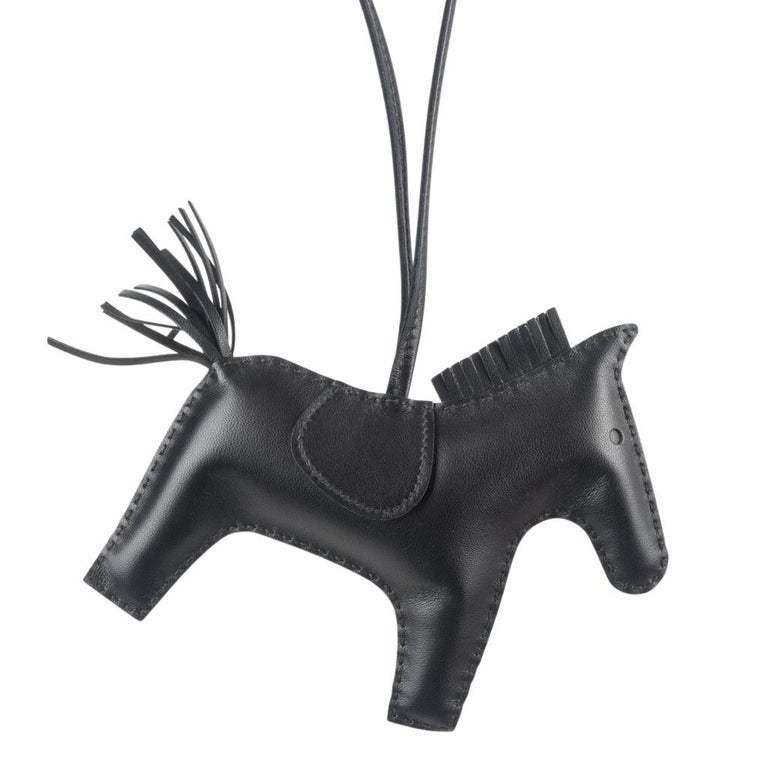 Hermès So Black Lambskin Grigri Rodeo Horse Bag Charm MM - Ann's Fabulous  Closeouts