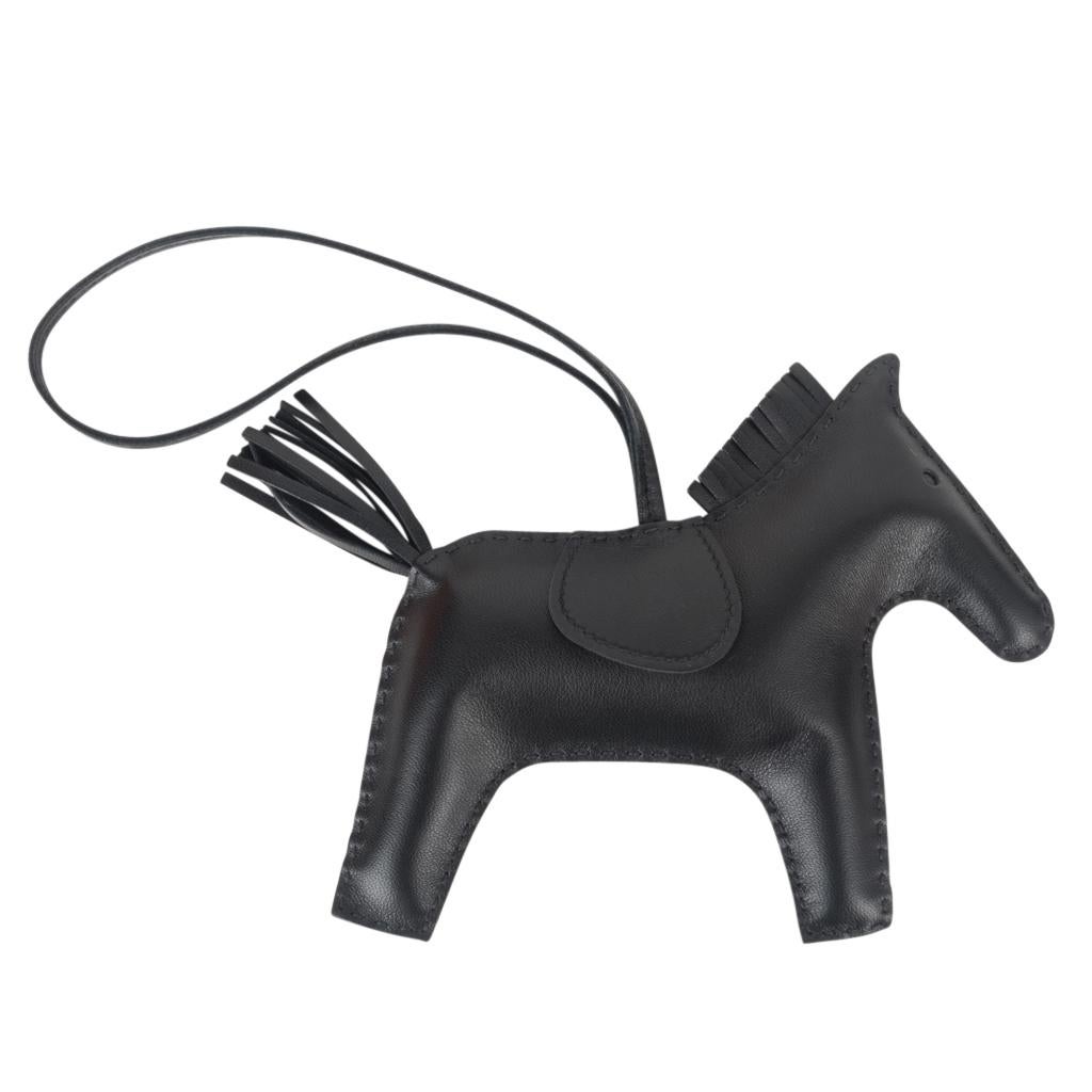 Hermes Bag Charm So Black Rodeo Horse GM Limited Edition Very Rare  For Sale 2