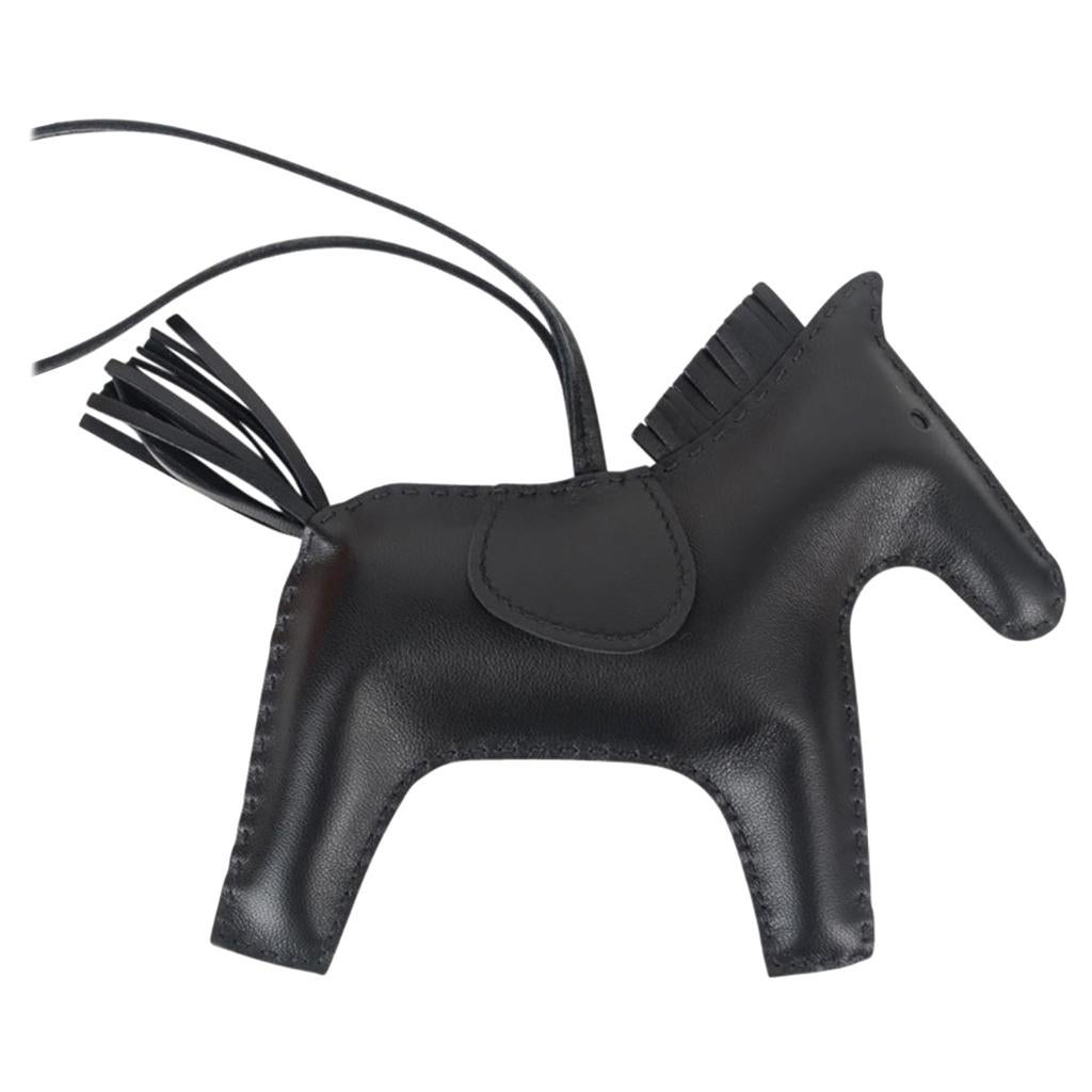 Hermes Limited Edition So Black Rodeo Horse MM Bag Charm For Sale at 1stDibs