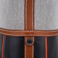 Hermes Bag Col Roule Noir Toile Berline / Barenia Leather Tote New