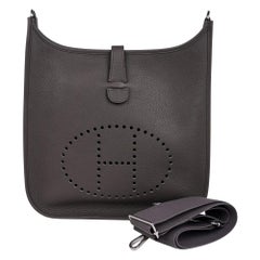 Hermes Bag Evelyne GM Etain Clemence Palladium Hardware